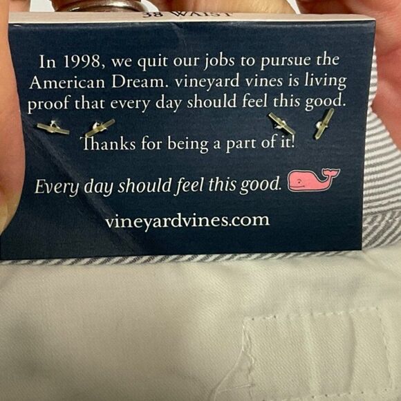 NWT Vineyard Vines 9" Pincord Stripe Breaker Shorts in Anchor Gray stripe, sz 38 - Picture 13 of 15